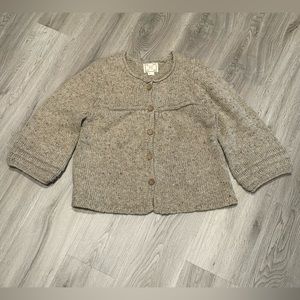 Chelsea & Violet Lambswool Oatmeal Cardigan, Size L